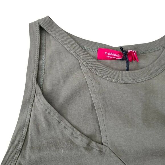 n: philanthropy x Revolve Charley Mini Dress Medium Women's Martini Olive Preppy - Picture 6 of 10